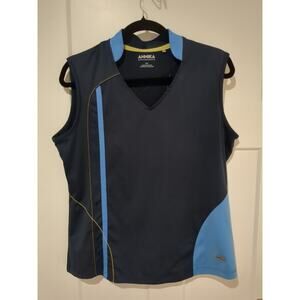 Annika Cutter and Buck Tank Women’s Large Navy And Light Blue Sleeveless Tank